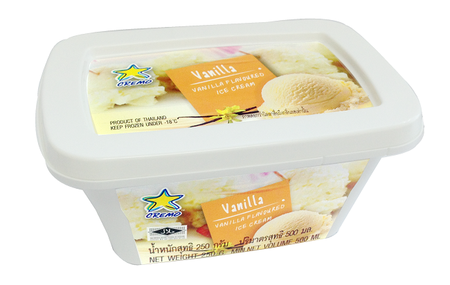 Kem hộp 500ml vị vani